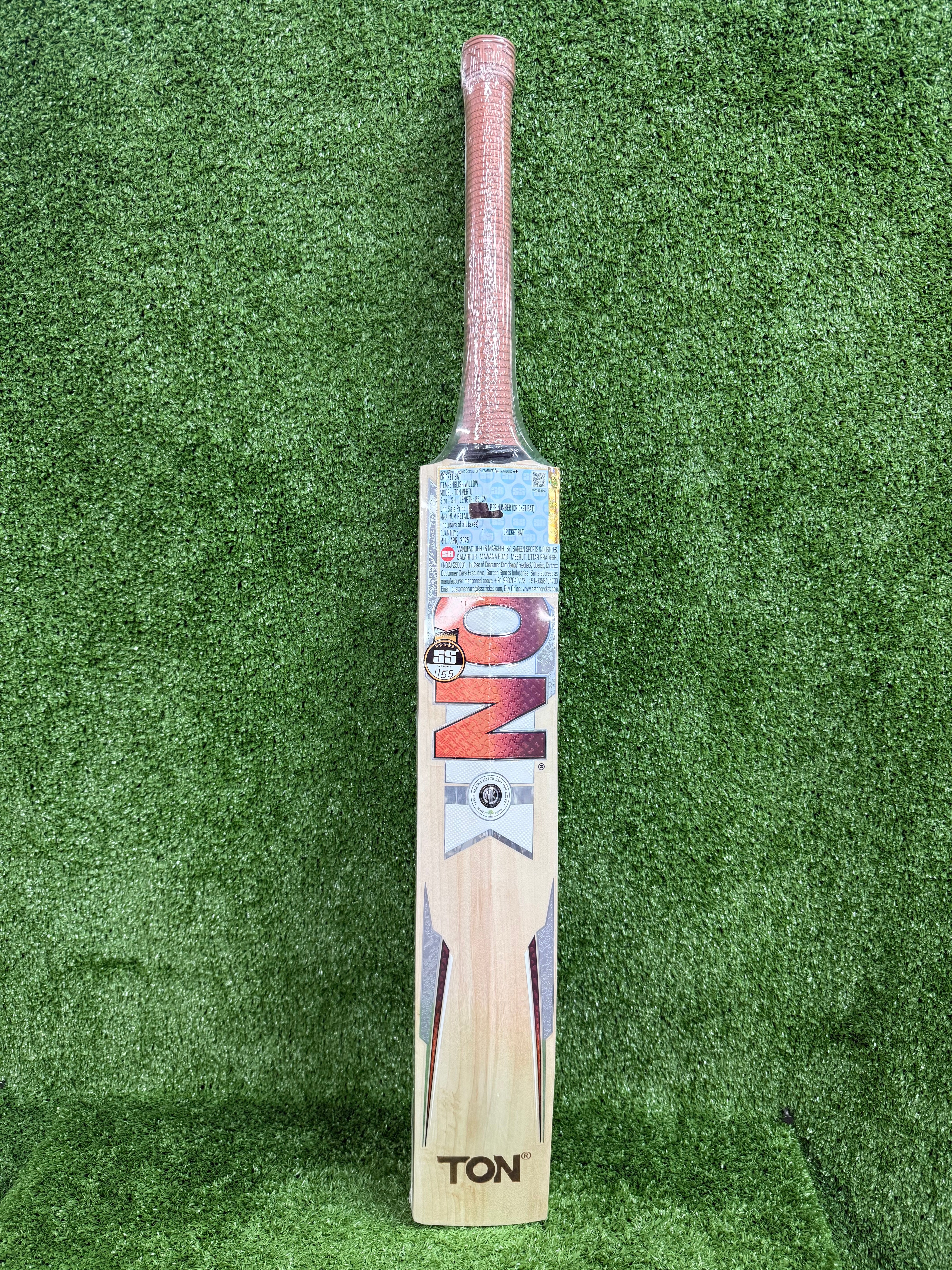 SS Ton Vertu English Willow Cricket Bat Long Blade