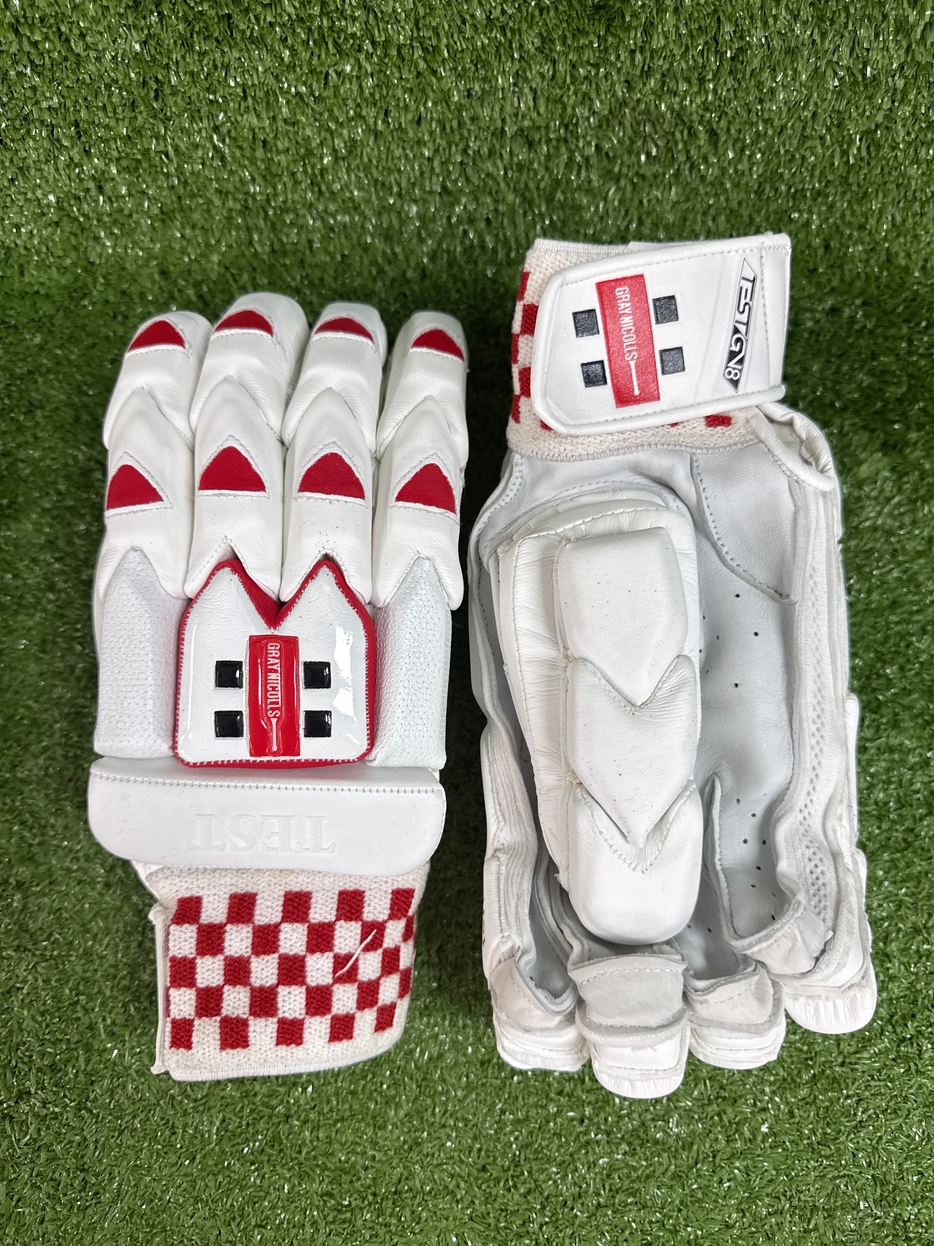 Gray-Nicolls 8 Test Adult Cricket Batting Gloves - Premium Leather