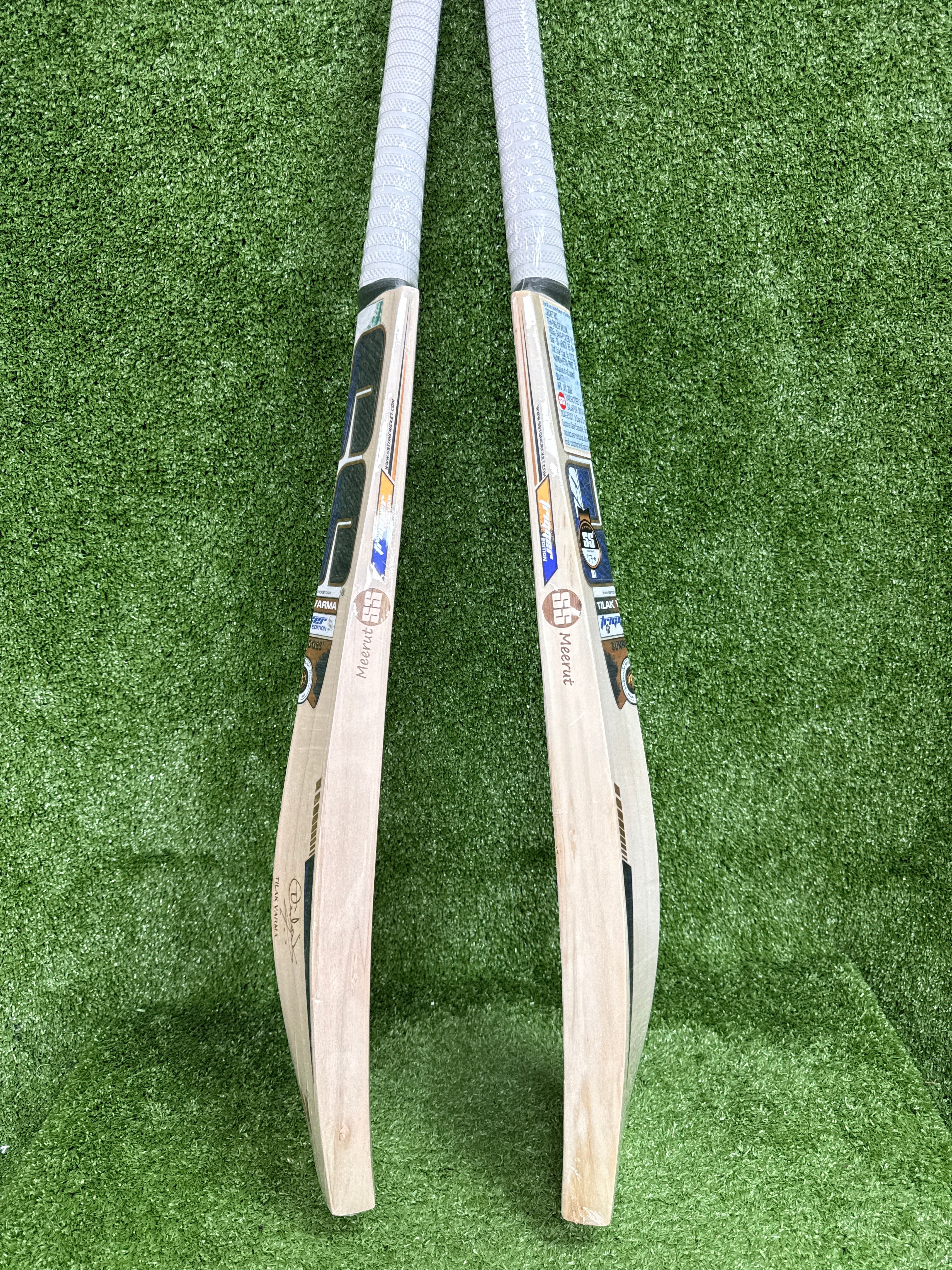 SS Gama Players Tilak Varma English Willow Cricket Bat by SS - back view - TopCricketStore