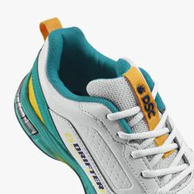 DSC Drifter Sea Green / Yellow Junior Metal Spikes Cricket Shoes by DSC - back view - TopCricketStore