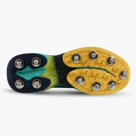 DSC Drifter Sea Green / Yellow Junior Metal Spikes Cricket Shoes by DSC - view 7 - TopCricketStore