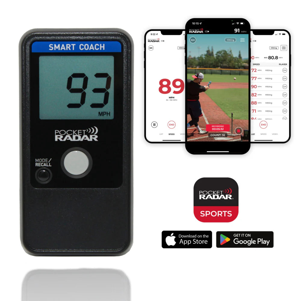 Pocket Radar Smart Coach - Digital Cricket Bowling & Batting Speed Radar