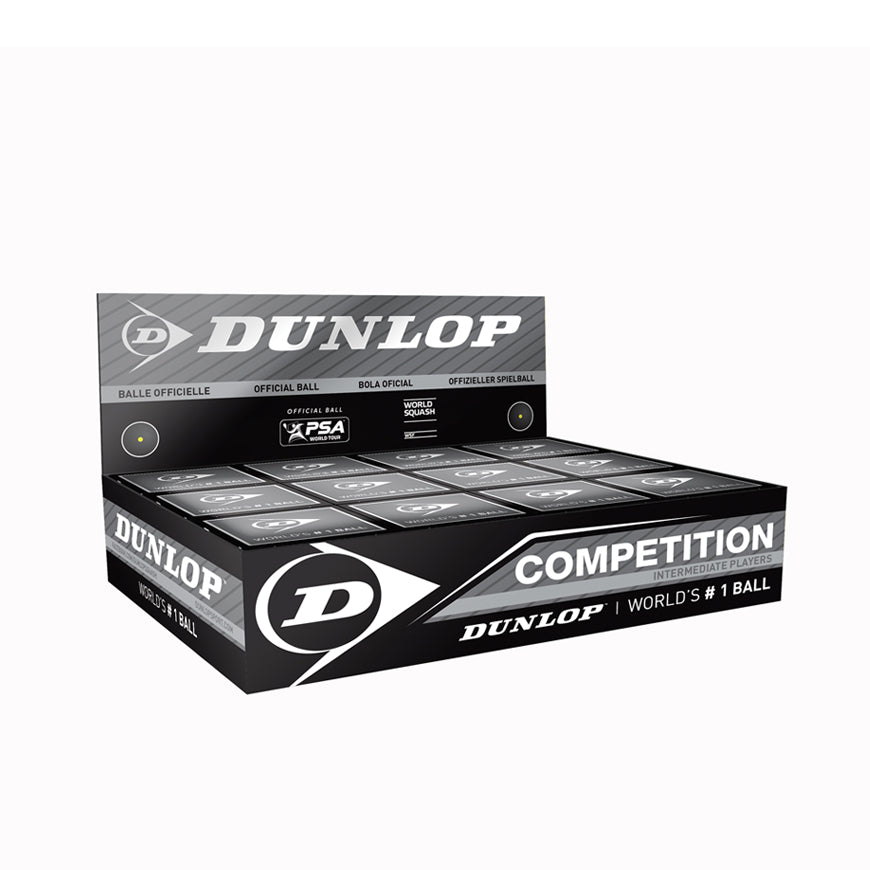 Dunlop Competition Single Dot (SYD) Squash Ball (Pack of 12)