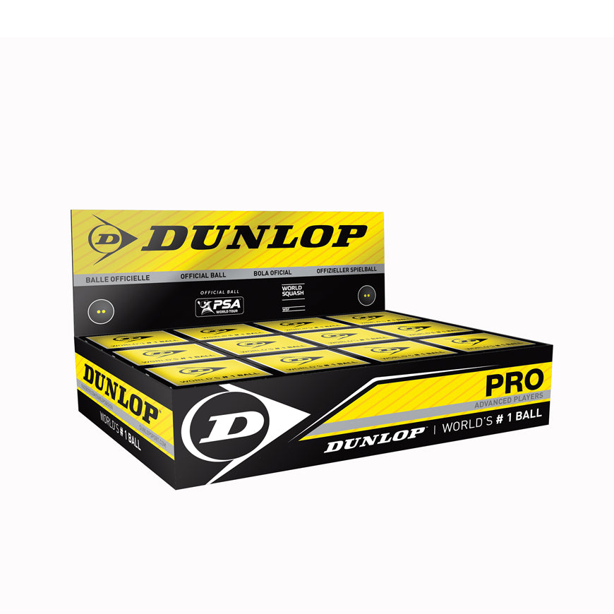 Dunlop PRO Double Dot (DYD) Squash Ball (Pack of 12)