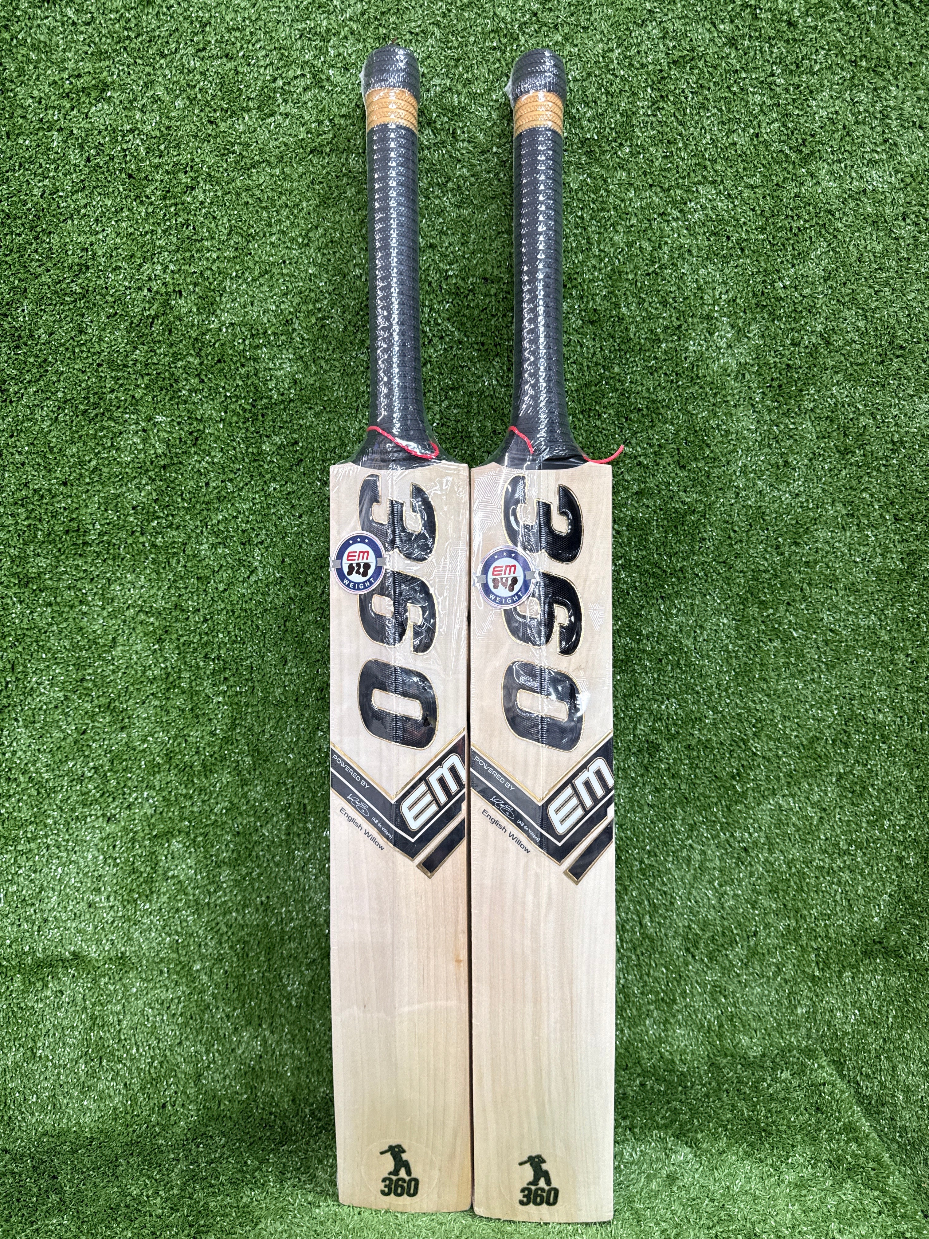 EM 360 No. 17 AB de Villiers Junior Youth English Willow Cricket Bat