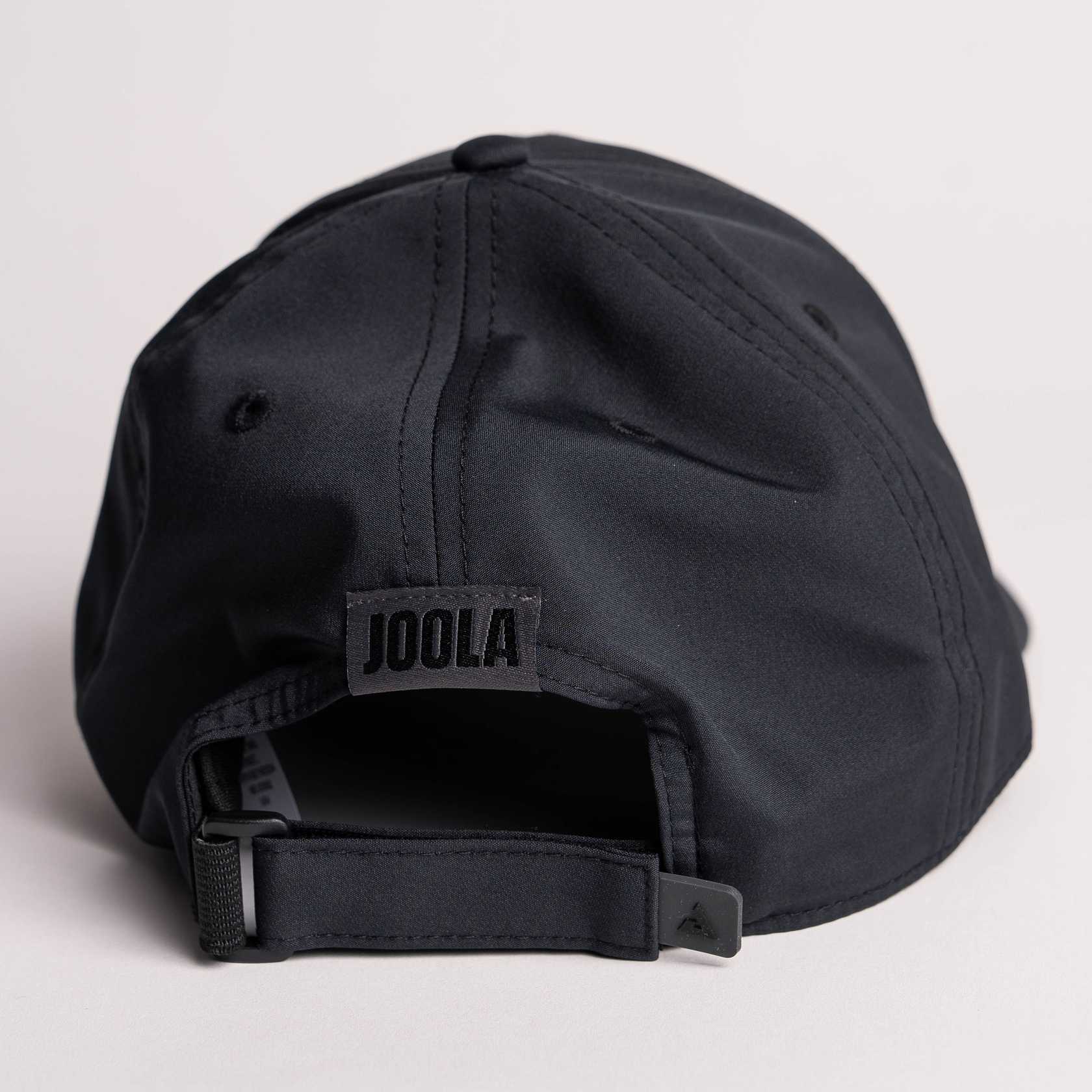 JOOLA Essential Cap black side profile with embroidered logo