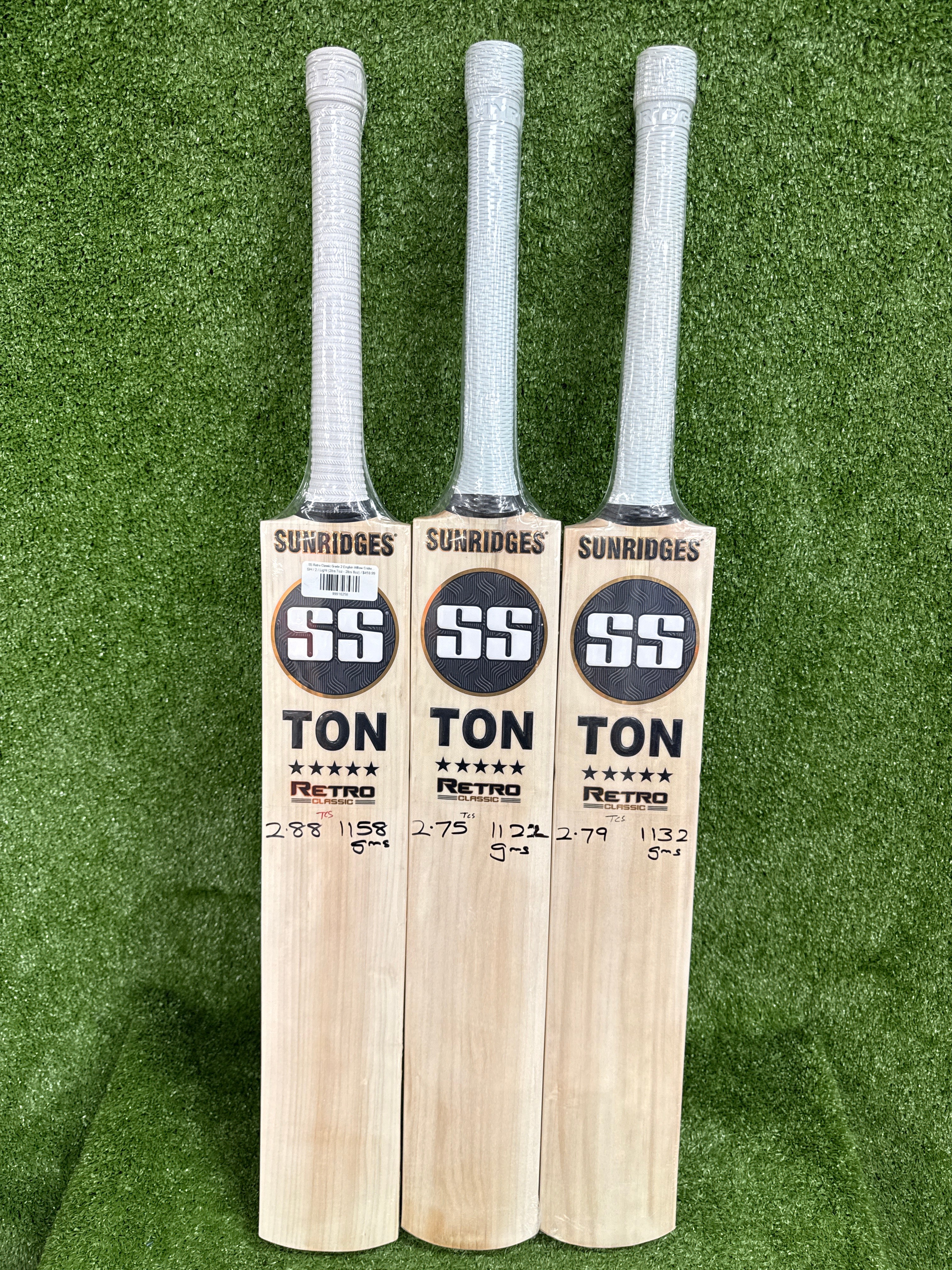 SS Retro Classic Grade 2 English Willow Cricket Bat (SH)