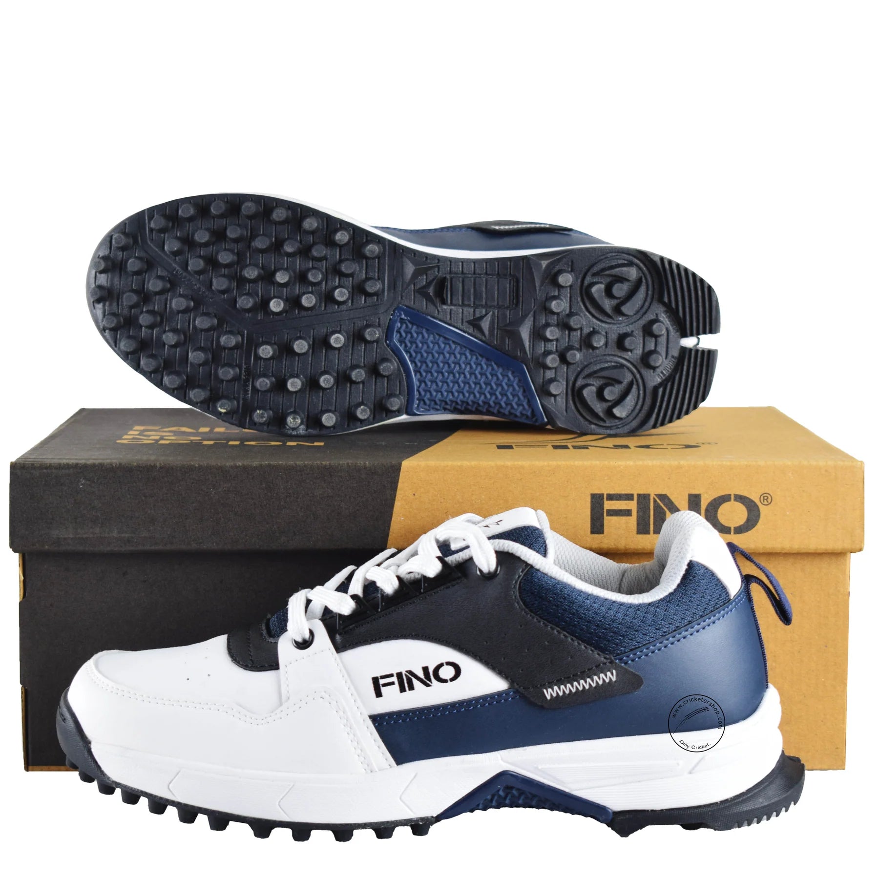 FINO C-12 Black / Navy Cricket Shoes-2-Top_Cricket_Store