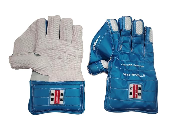 Gray-Nicolls Blue Limited Edition Adult Cricket Wicket Keeping Gloves