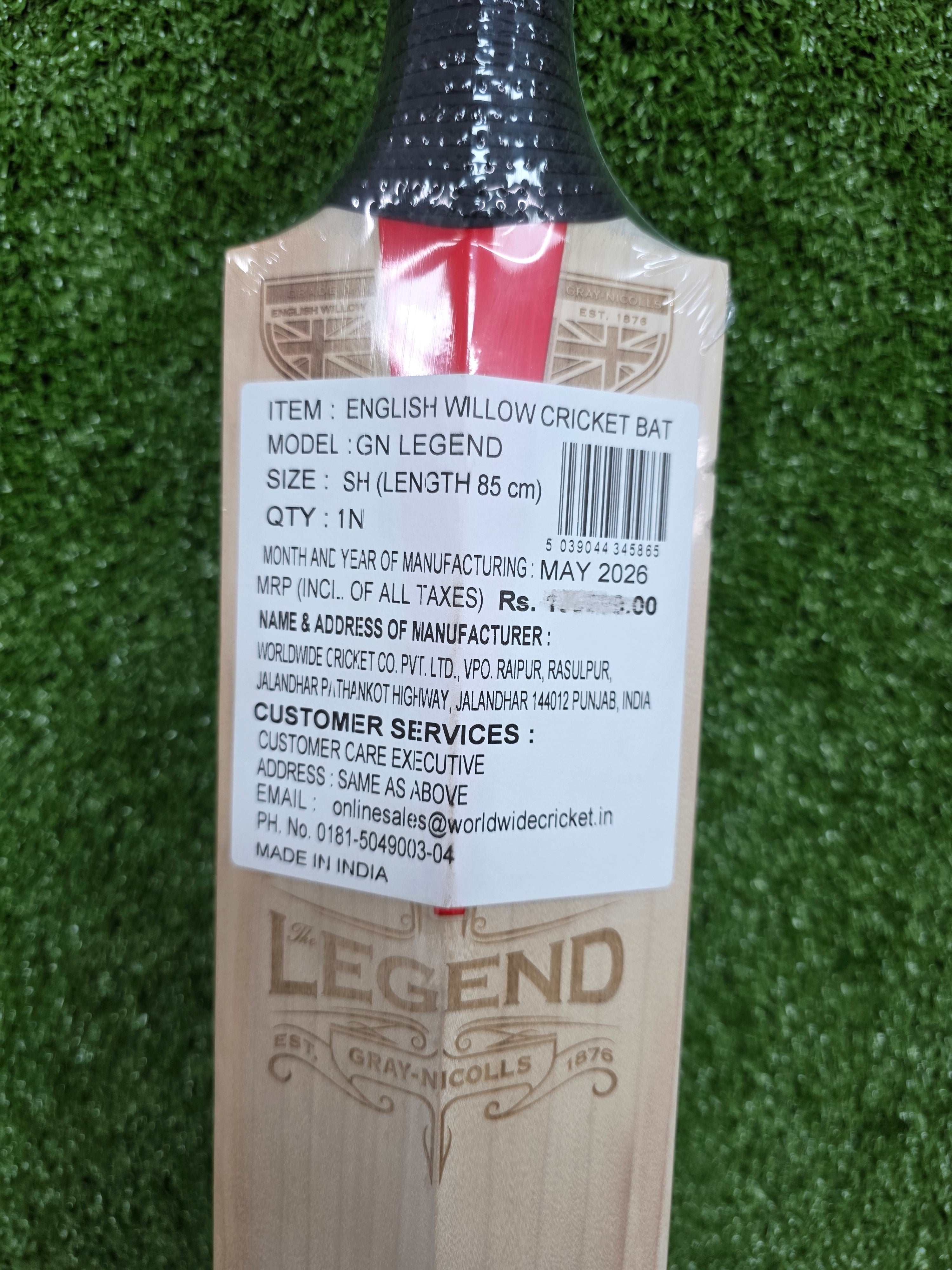 Gray-Nicolls Legend Adult English Willow Cricket Bat GN