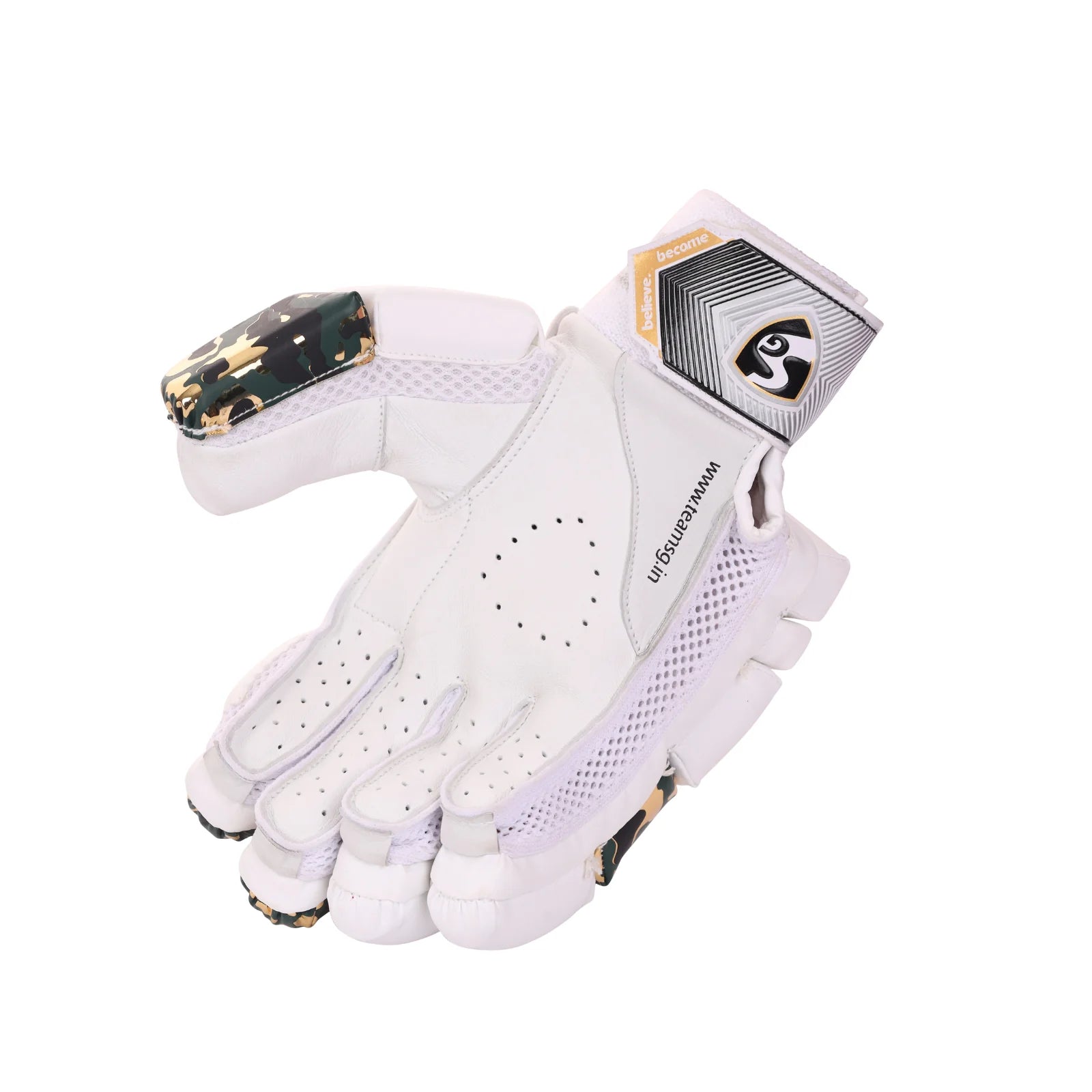 SG HP Lite Batting Gloves - Hardik Pandya Series Gold Green