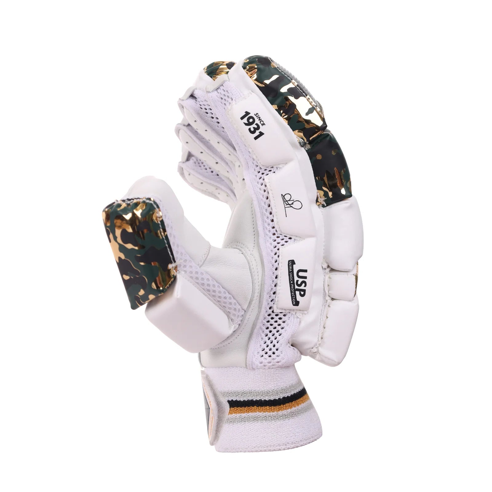 SG HP Lite Batting Gloves - Hardik Pandya Series Gold Green