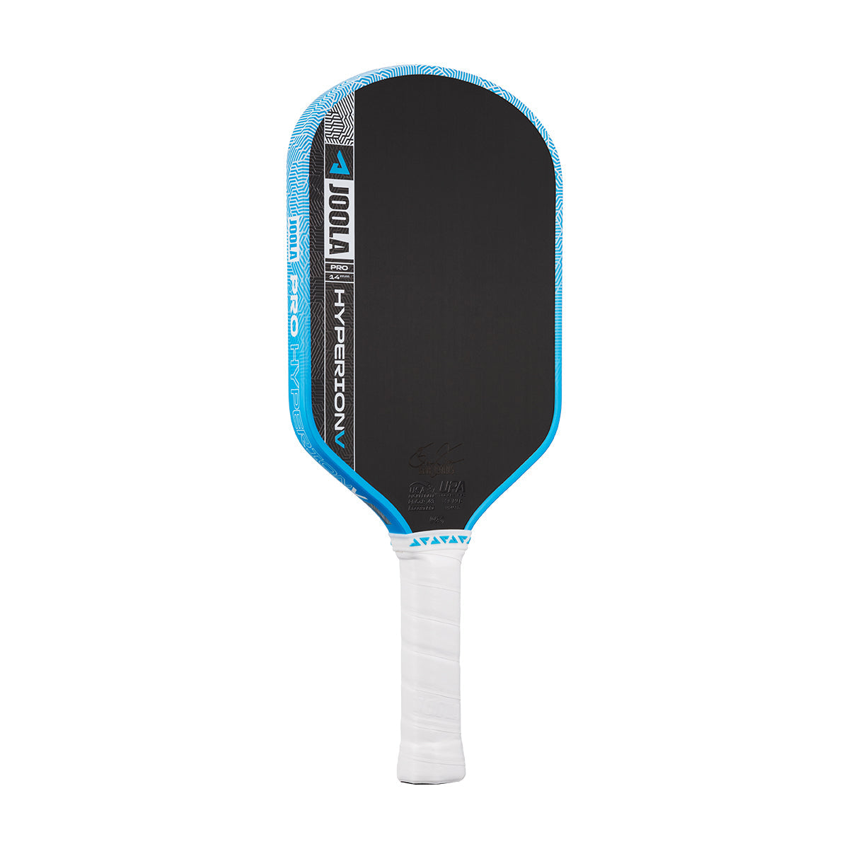 JOOLA Hyperion Pro V aero-curve paddle profile in Bolt Blue