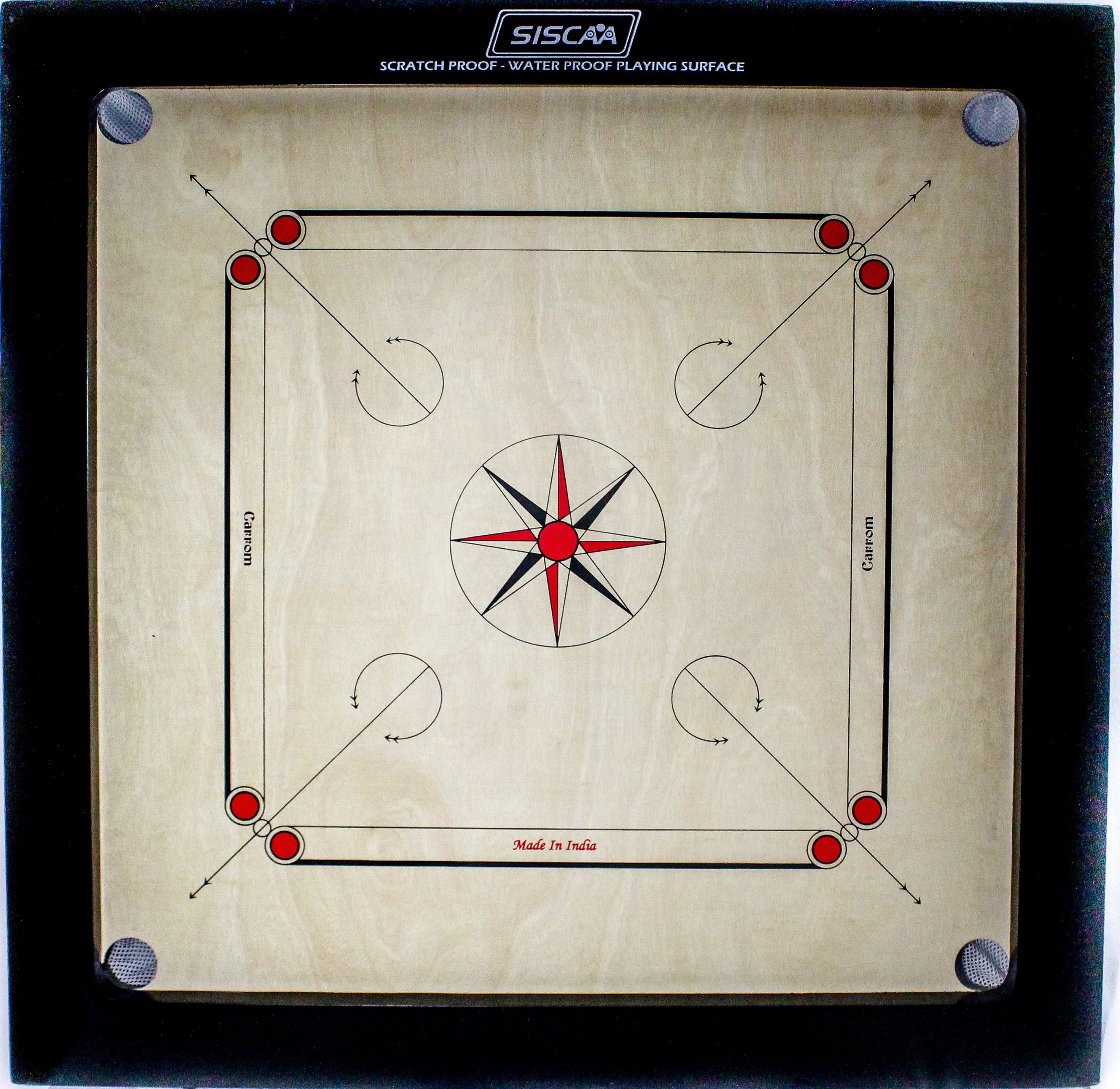 Siscaa Jupiter Super 6mm Indian Ply Carrom Board