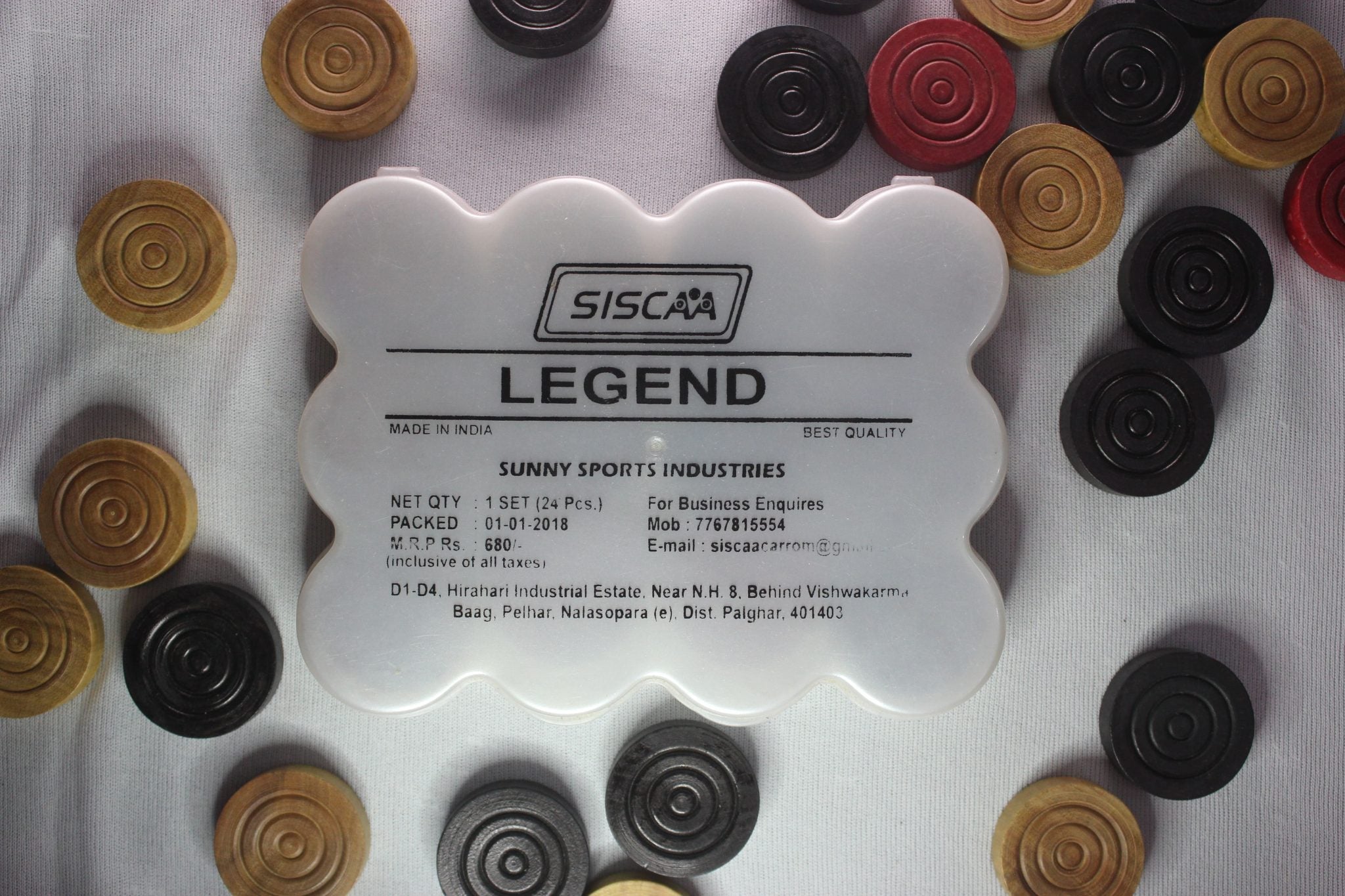 Siscaa Legend Carrom Coins Set