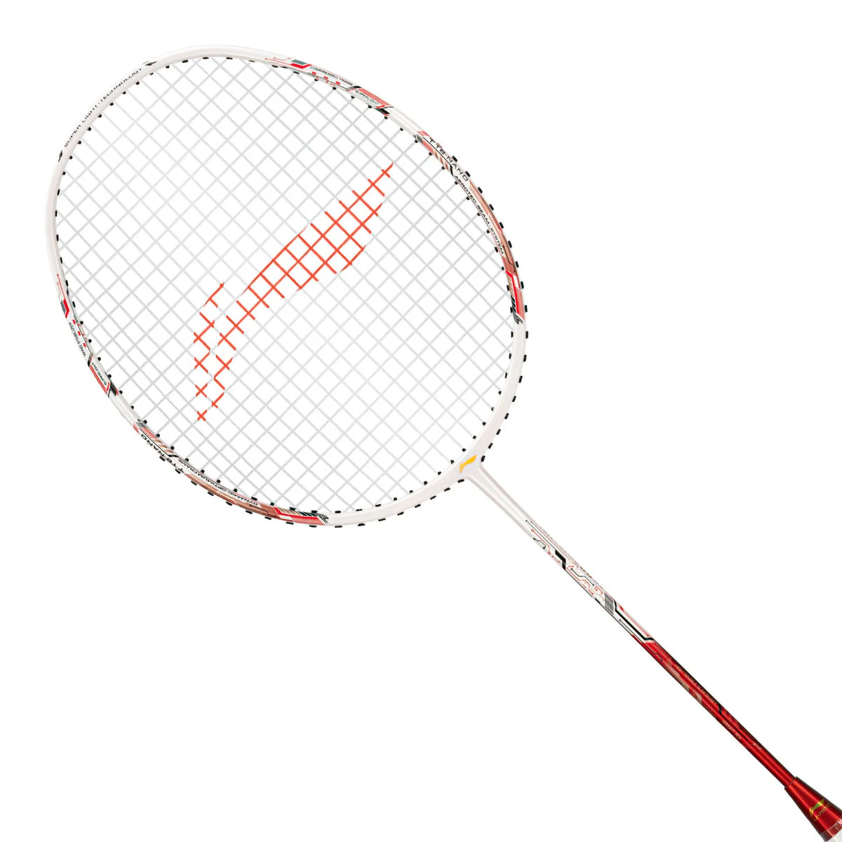 Li-Ning Air Force 80 G3 Badminton Racket Prestrung (White/Red/Black) - Made in China