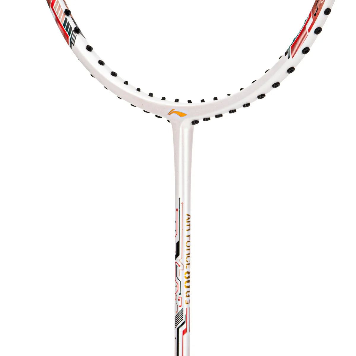 Li-Ning Air Force 80 G3 Badminton Racket Prestrung (White/Red/Black) - Made in China