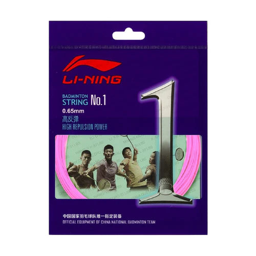 Li-Ning No.1 Badminton String-Pink-Front