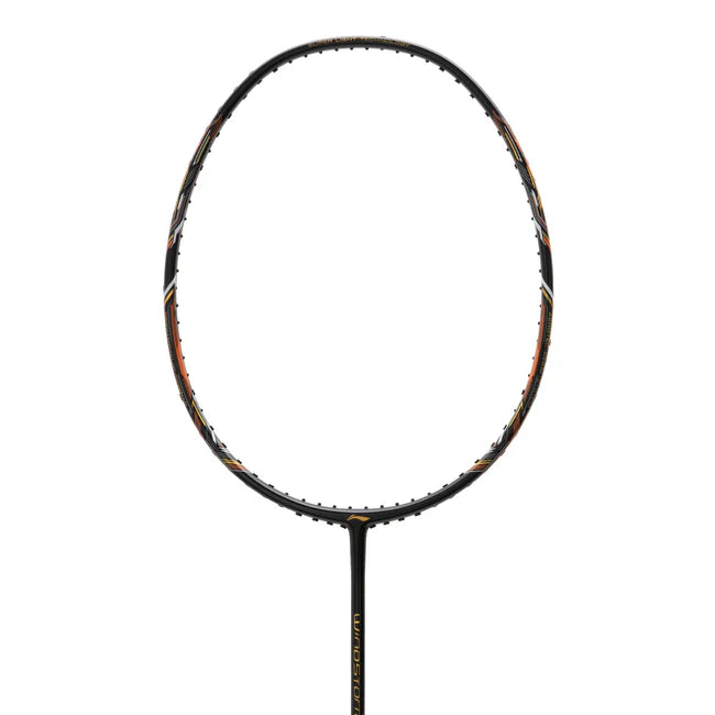 Li-Ning Windstorm 75 S Black / Gold / Copper Badminton Racket Unstrung - Made in China