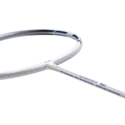 Li-Ning Windstorm 78 S White / Blue Badminton Racket Unstrung - Made in China