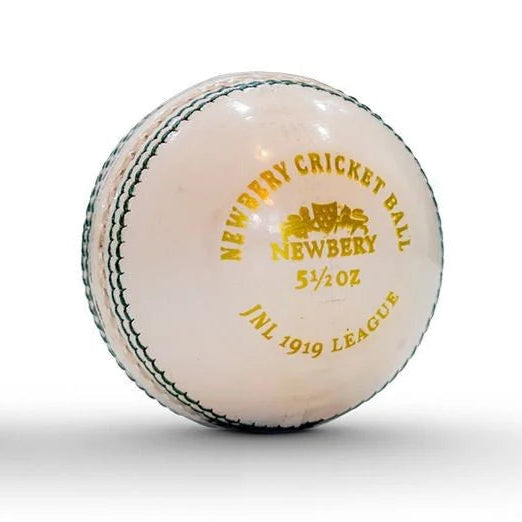 Newbery League White Cricket Leather Ball Adult Size 156gms - Front