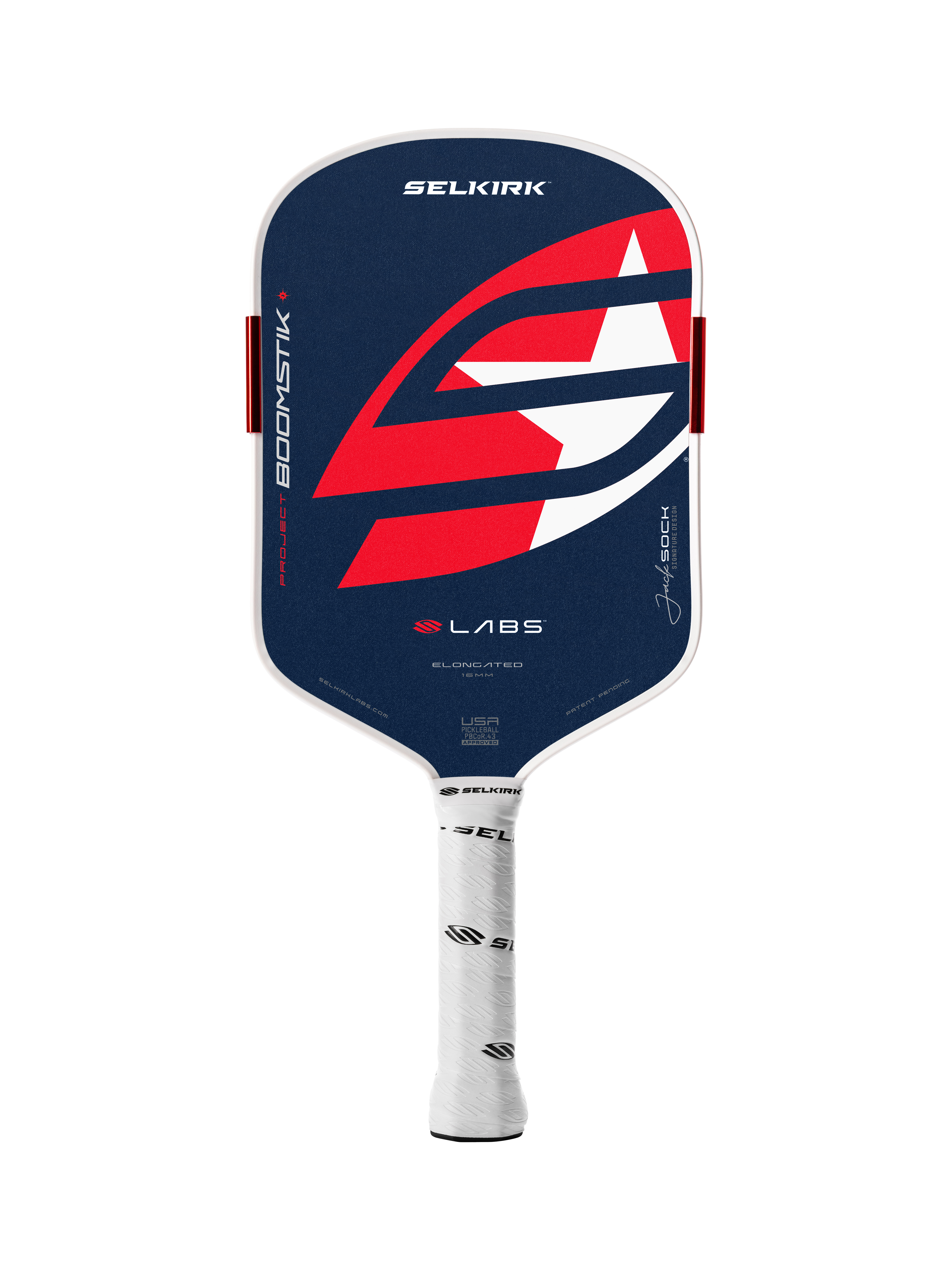 Selkirk LABS Project Boomstik Jack Sock Signature Edition pickleball paddle in the Elongated shape
