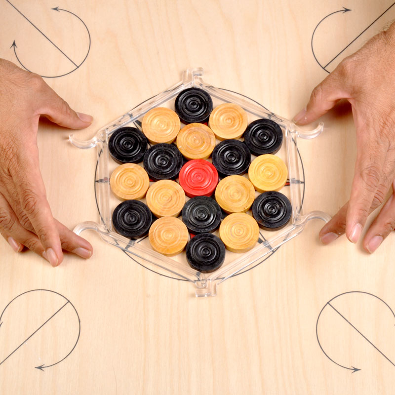 Precise Carrom Coins Settler