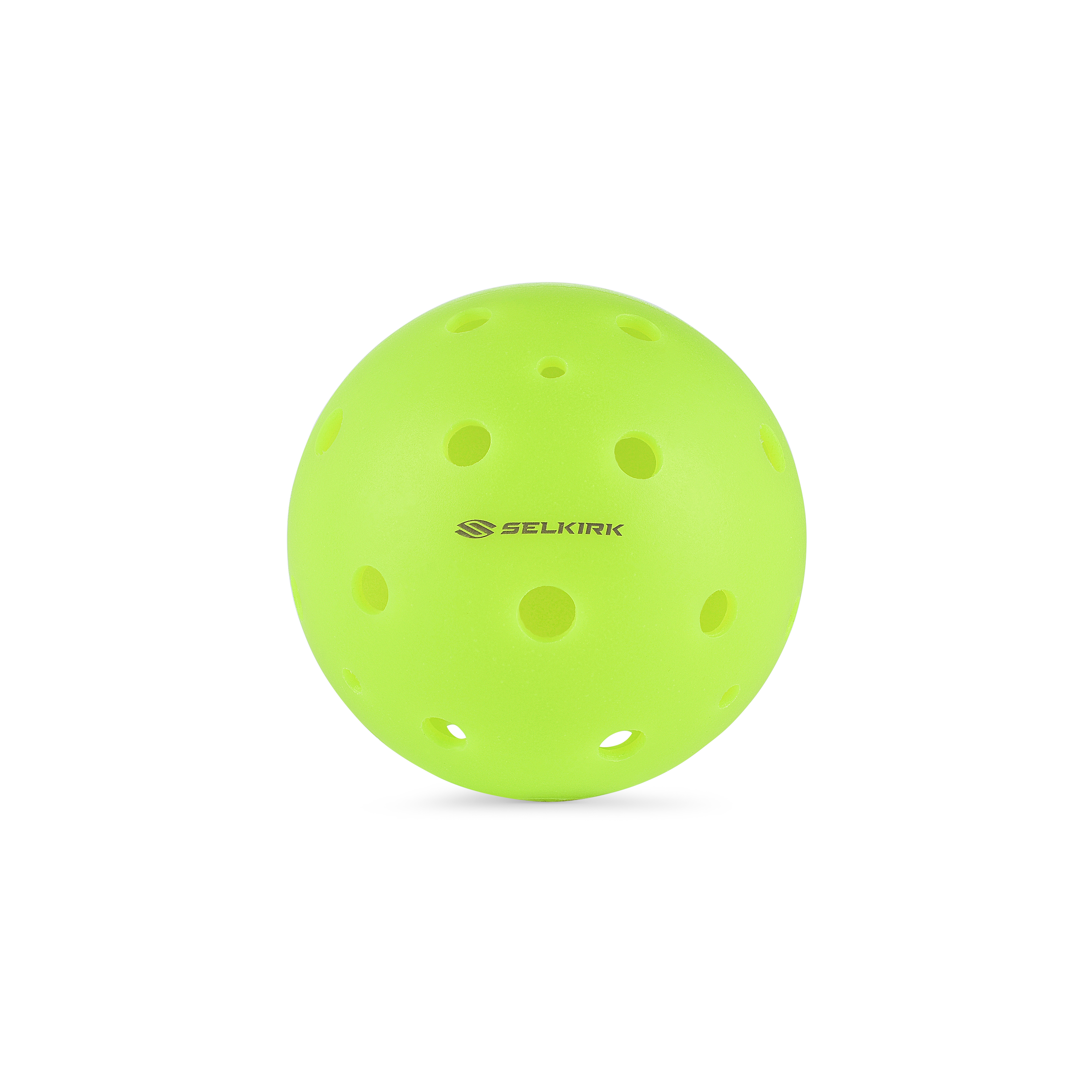 Reverse of the Selkirk Pro S1 pickleball ball showing the Selkirk branding