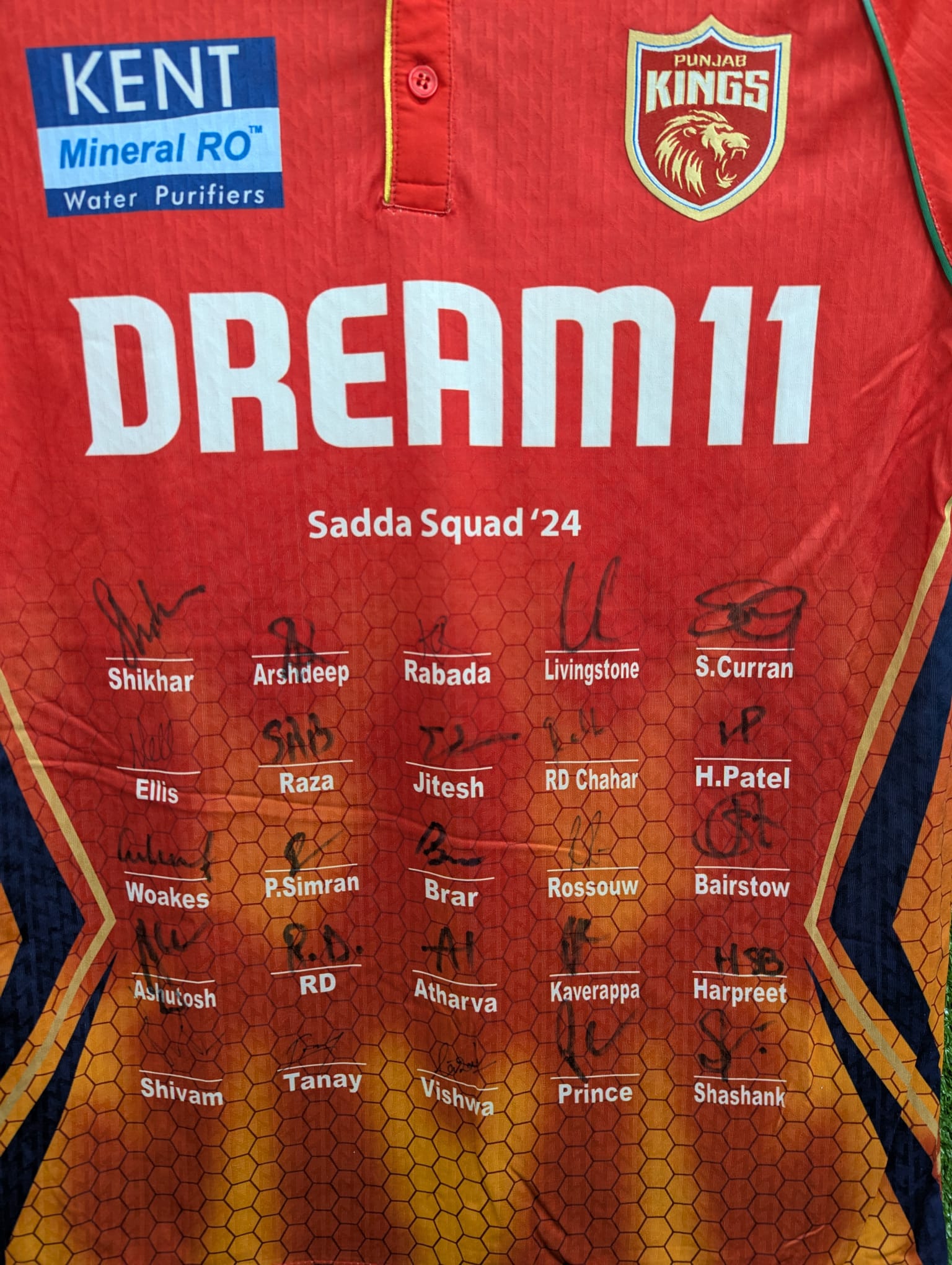 IPL Punjab Kings Official Signed Players Jersey