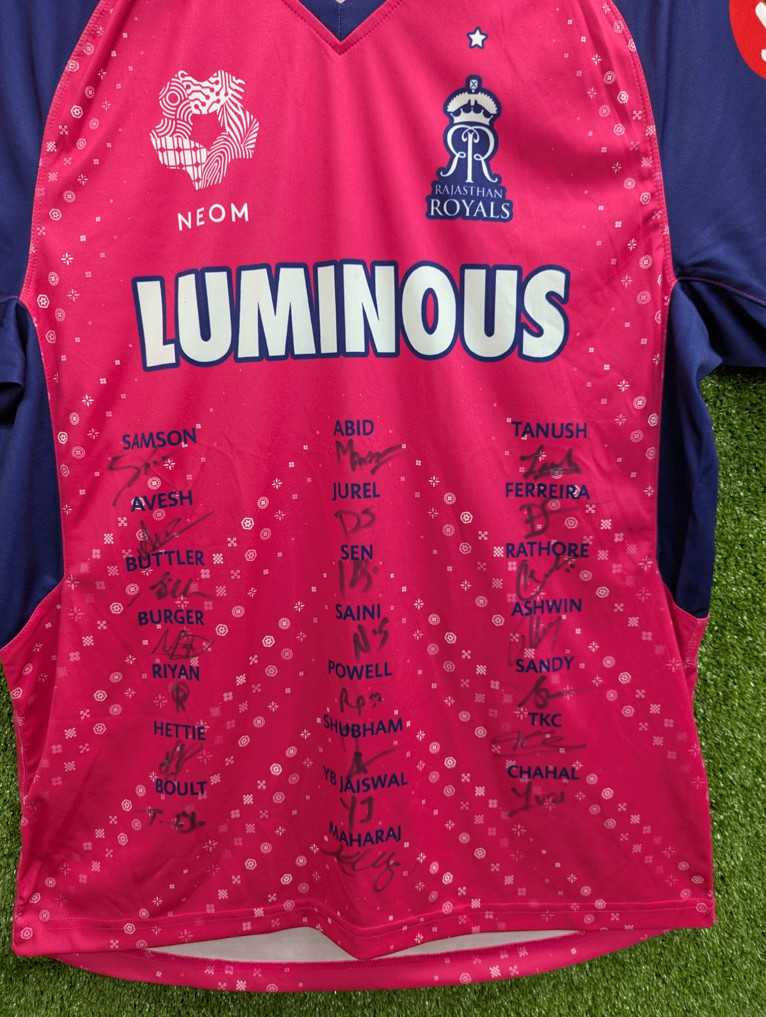 IPL Rajasthan Royals Official Signed Players Jersey