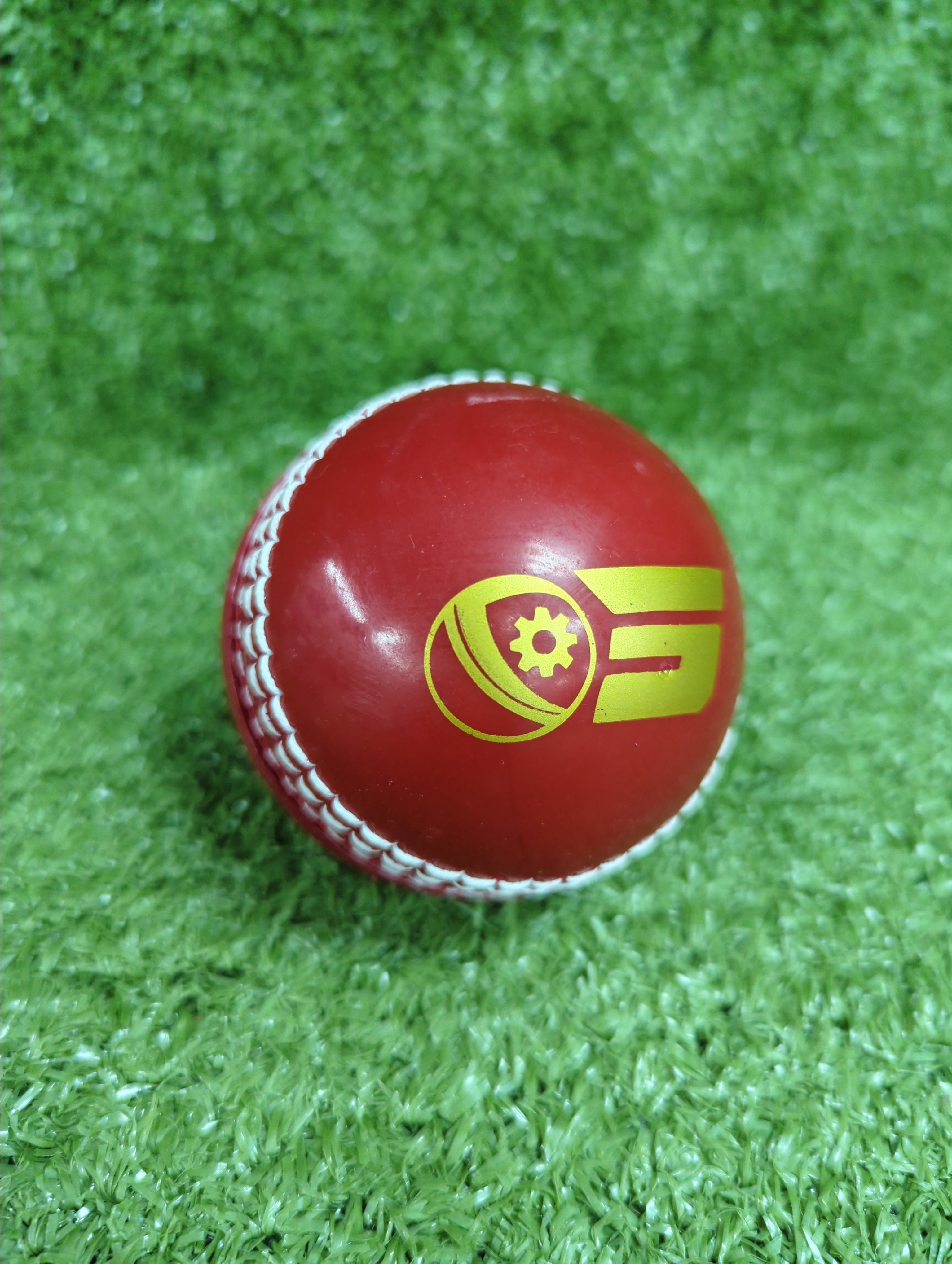Raydn Incredible PU Red Synthetic Cricket Ball - 110 Grams - Front