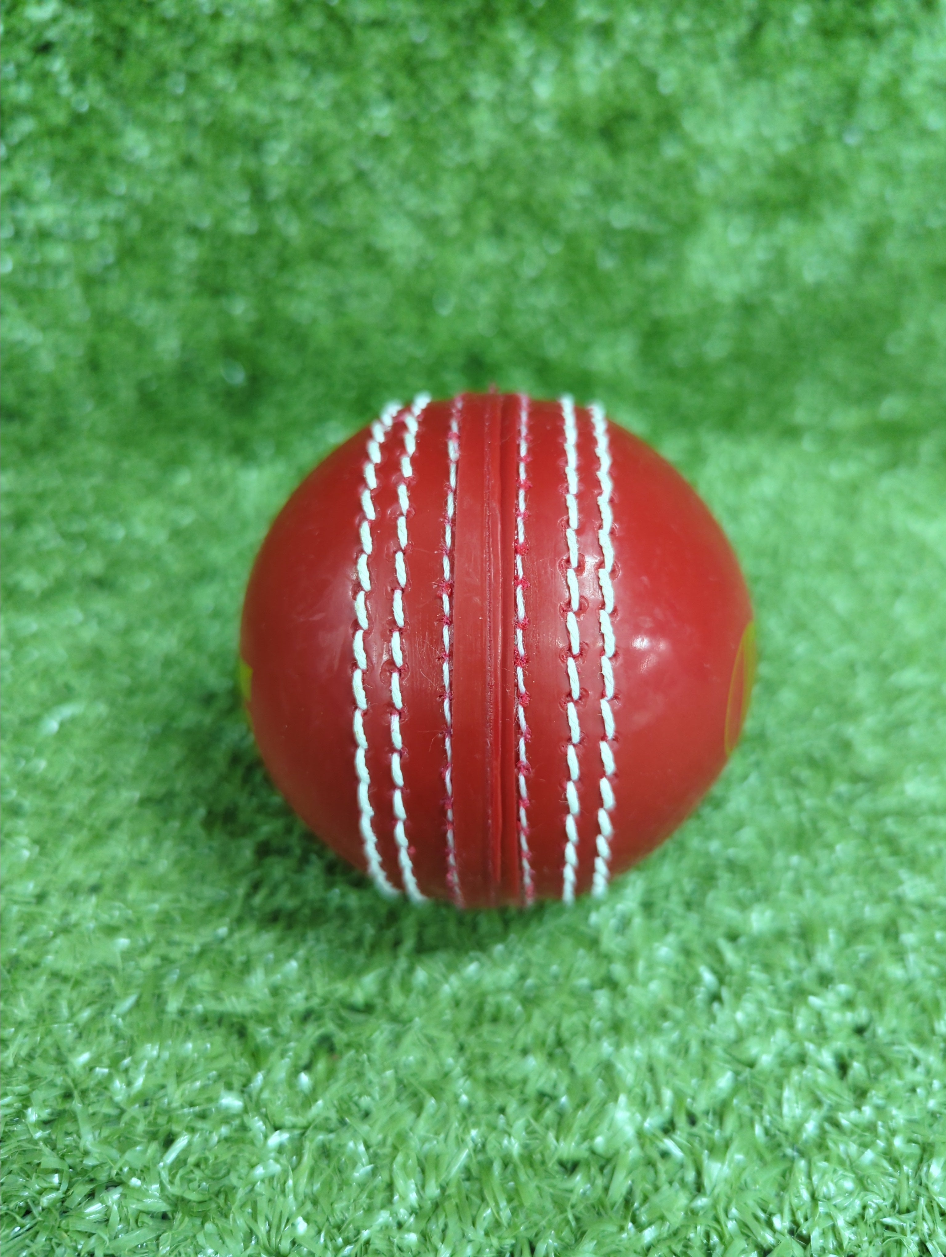 Raydn Incredible PU Red Synthetic Cricket Ball - 110 Grams - Side