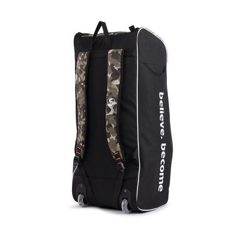 SG Blaze Junior Camo Duffle Wheelie Kit Bag back size 