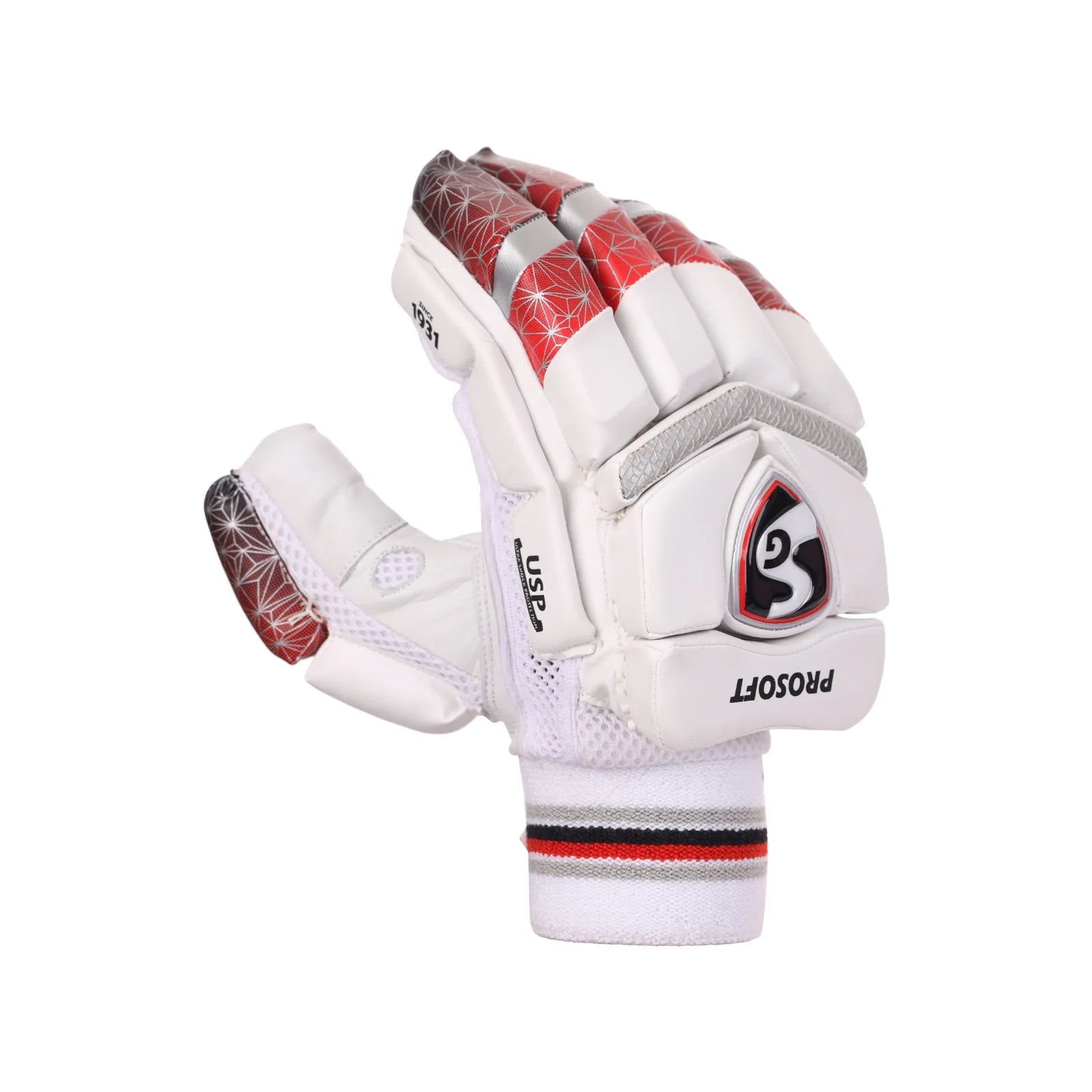 SG Prosoft Junior / Youth Cricket Batting Gloves Red