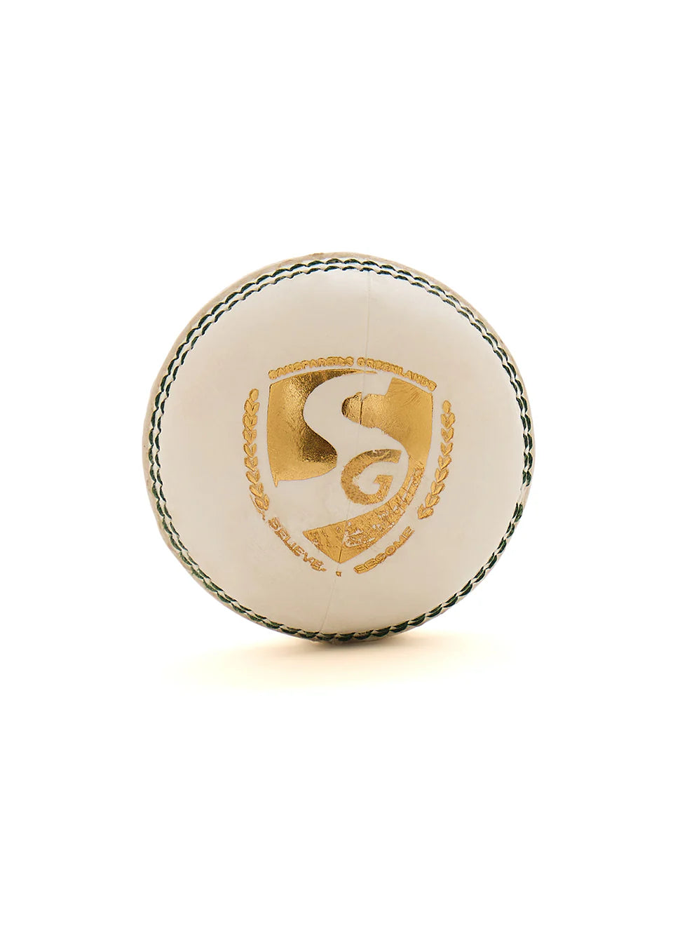 SG Super 50 White Cricket Leather Ball Adult Size 144gms - Back