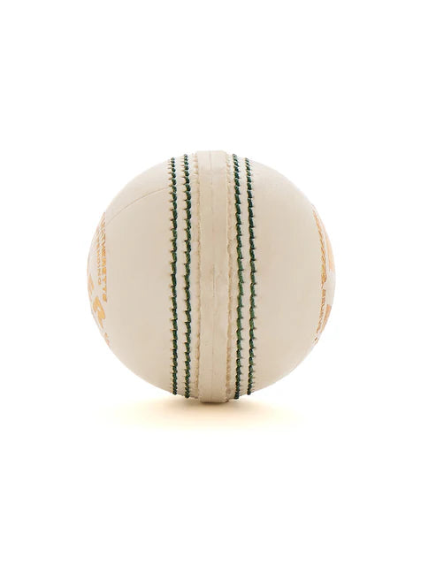 SG Super 50 White Cricket Leather Ball Adult Size 144gms - side Seam