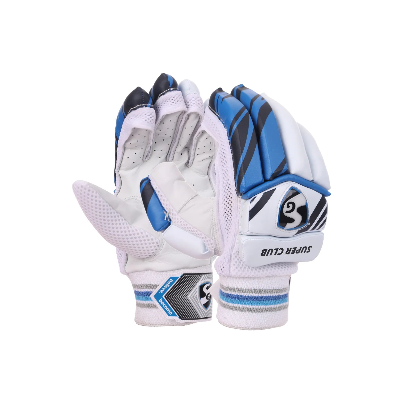SG Super Club Junior / Youth Cricket Batting Gloves Blue by SG - TopCricketStore