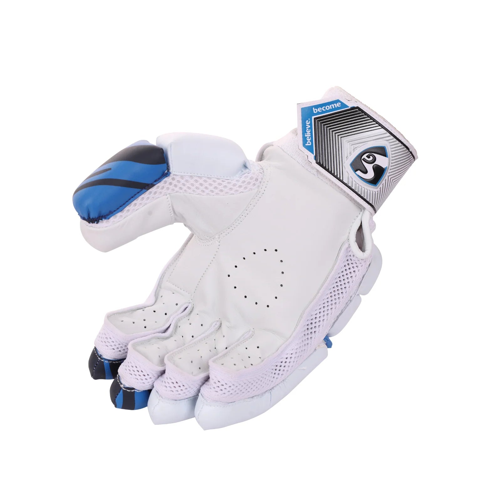 SG Super Club Junior / Youth Cricket Batting Gloves Blue by SG - packaging view - TopCricketStore