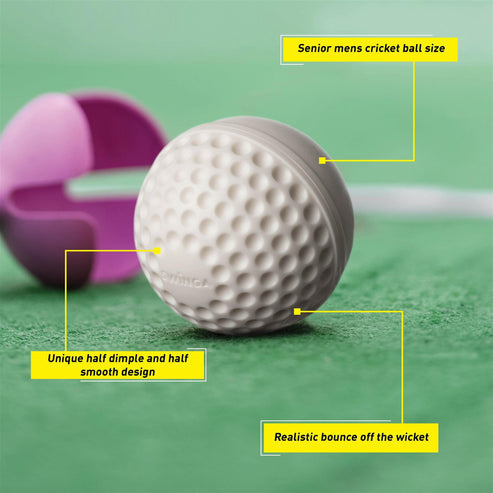 SG Swinga Cricket Ball - White - More description