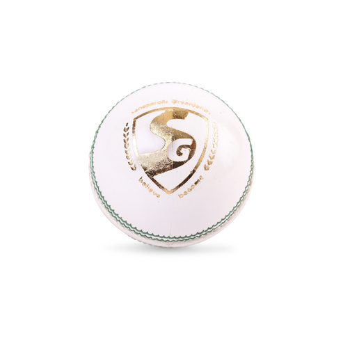 SG Test LE White Cricket Leather Ball by SG - back view - TopCricketStore