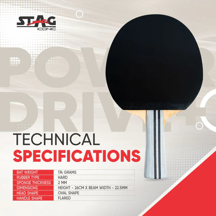 Stag Power Drive+ Table Tennis Rackets