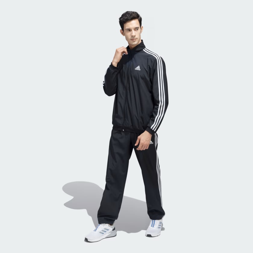 Adidas 3 Stripes Woven Cricket Tracksuit - Navy