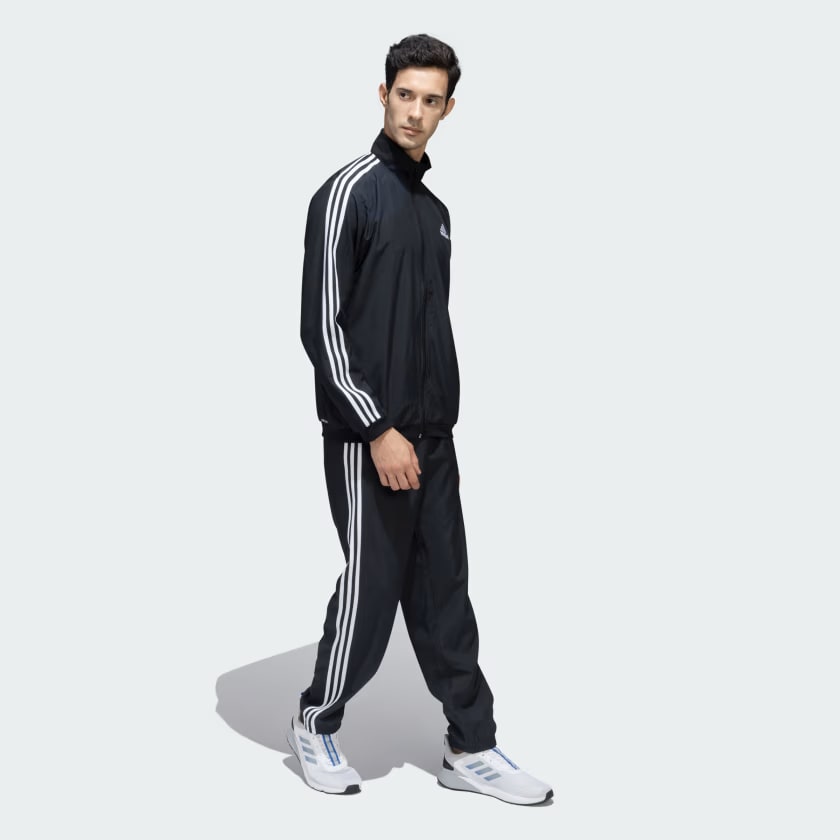 Adidas 3 Stripes Woven Cricket Tracksuit - Navy