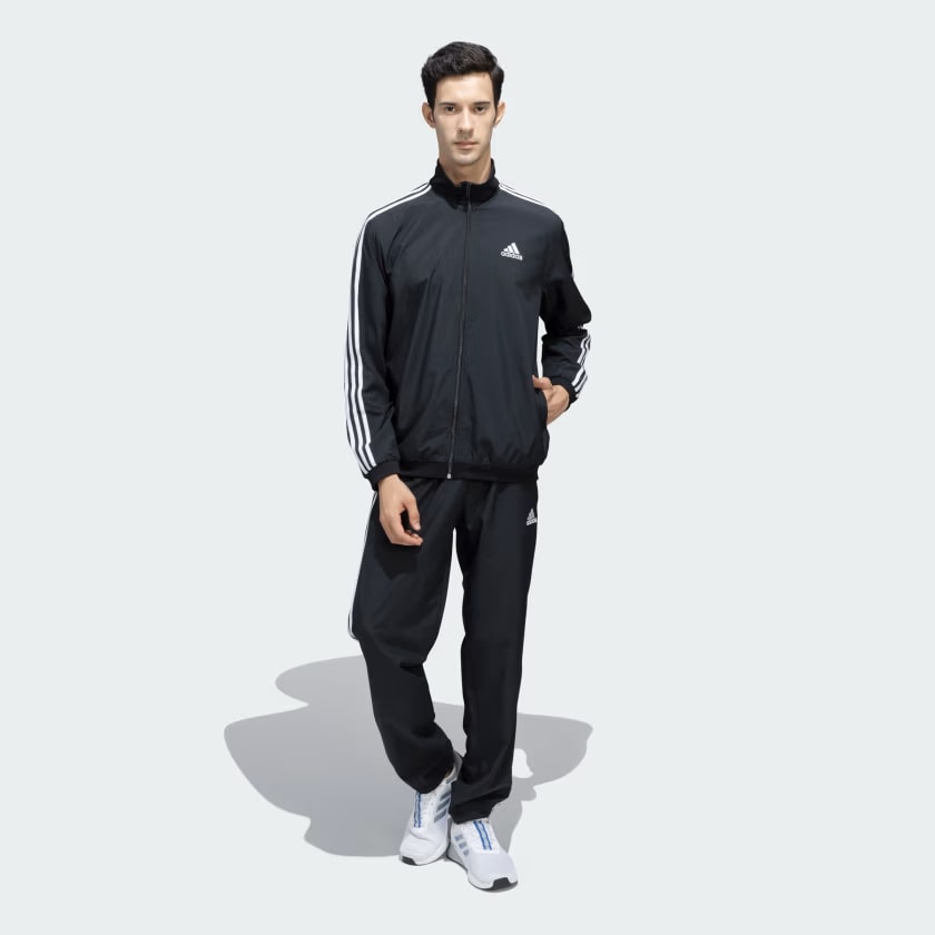 Adidas 3 Stripes Woven Cricket Tracksuit - Navy