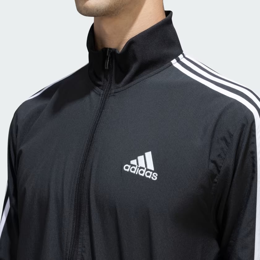 Adidas 3 Stripes Woven Cricket Tracksuit - Navy