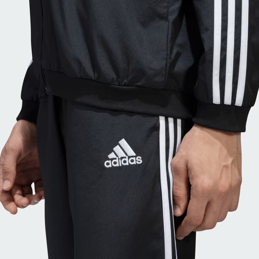 Adidas 3 Stripes Woven Cricket Tracksuit - Navy