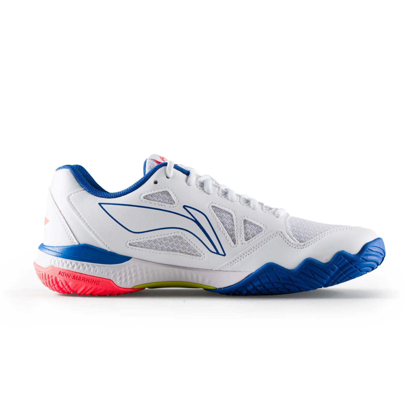 Li-Ning Halberd Strike White/Blue Non-Marking Badminton Shoes by Li-Ning