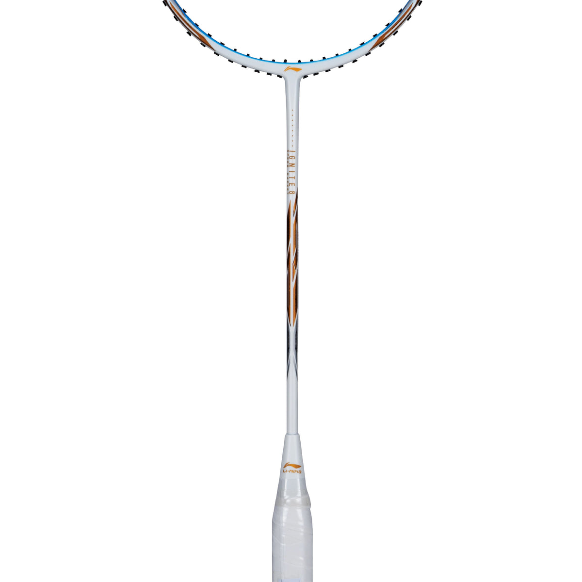 Li-Ning Ignite 8 Pearl White / Blue Badminton Racket by Li-Ning - alternate view 6 - TopCricketStore