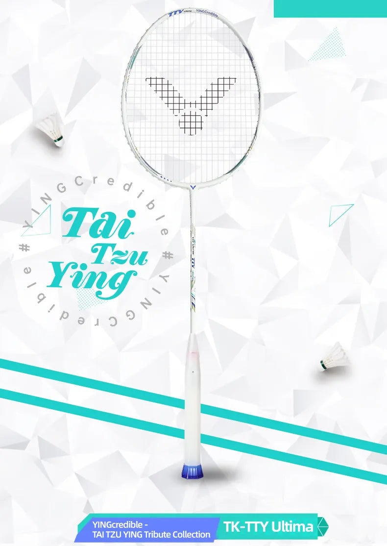 Victor Thruster TK-TTY Tai Tzu Ying Signature Badminton Racket - 4U White by Victor - view 9 - TopCricketStore