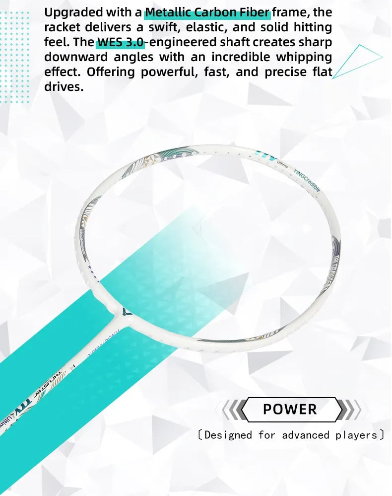 Victor Thruster TK-TTY Tai Tzu Ying Signature Badminton Racket - 4U White by Victor - view 12 - TopCricketStore